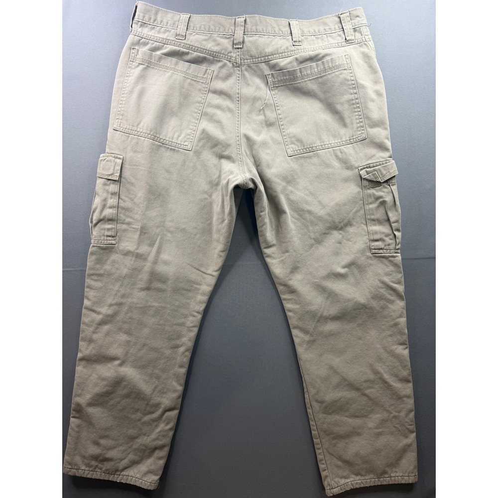 Wrangler Cargo Pants Mens Khaki Fleece Lined 40x32